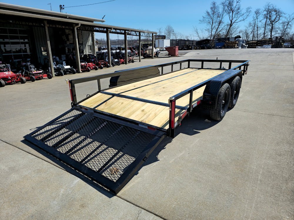 6’4″ x 16 Utility Trailer Double Axle Dovetail With Gate Powder Coated (2) 3500lb Axles - Image 8
