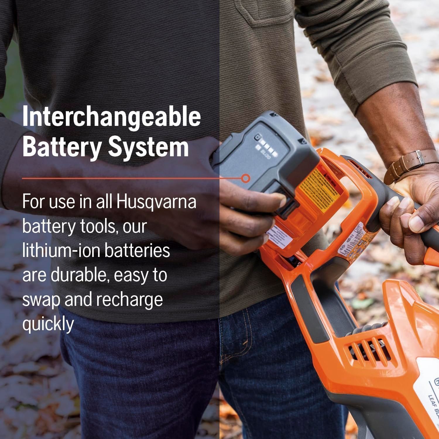 Husqvarna Leaf Blaster 350iB Cordless Leaf Blower 200 MPH, 40V Battery Included - Image 6