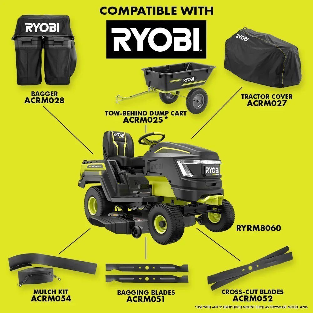 Brushless 80V Hp 46-Inch Cordless Lawn Tractor Battery Powered - Image 12