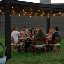 16×12 trenton modern steel pergola with sail shade soft canopy - Image 8